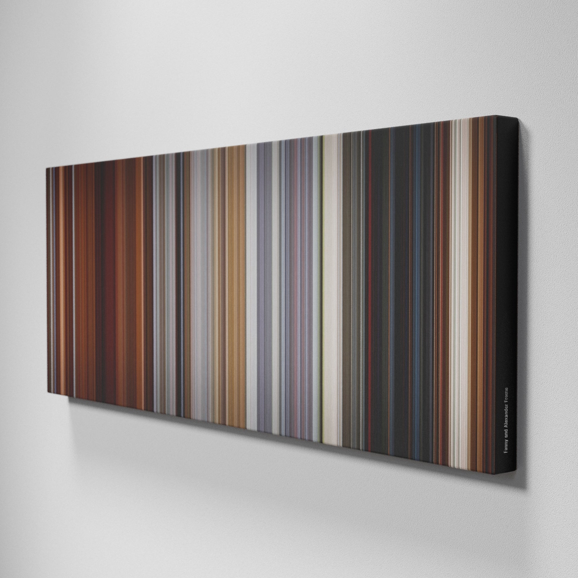 Side view of Buff's of Fanny and Alexander Frome on the wall