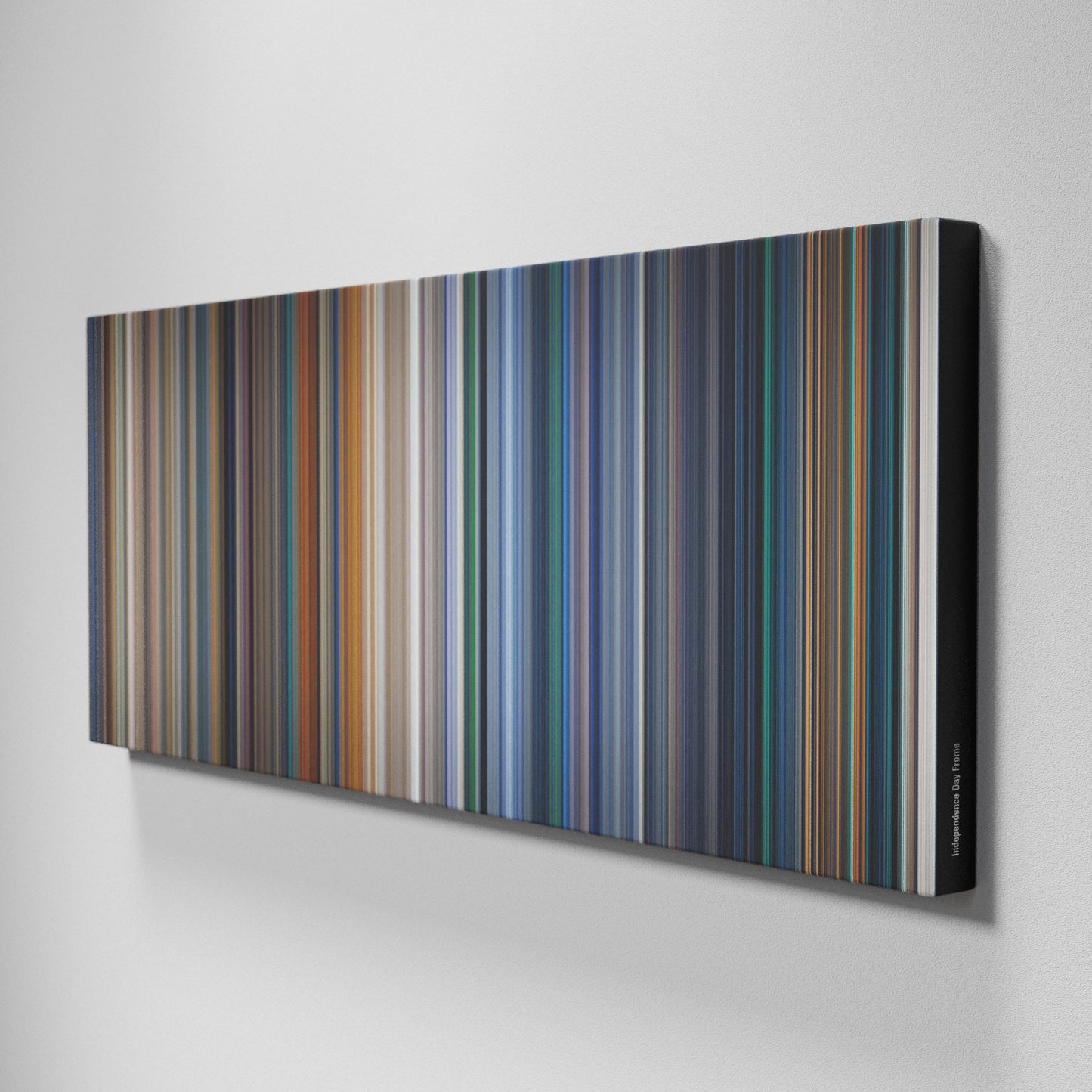 Side view of Buff's of Independence Day Frome on the wall