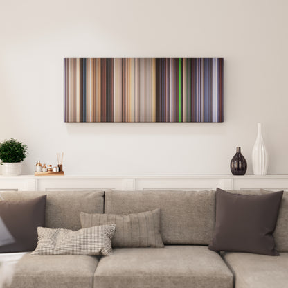 Living room interior with The Truman Show Frome on the wall