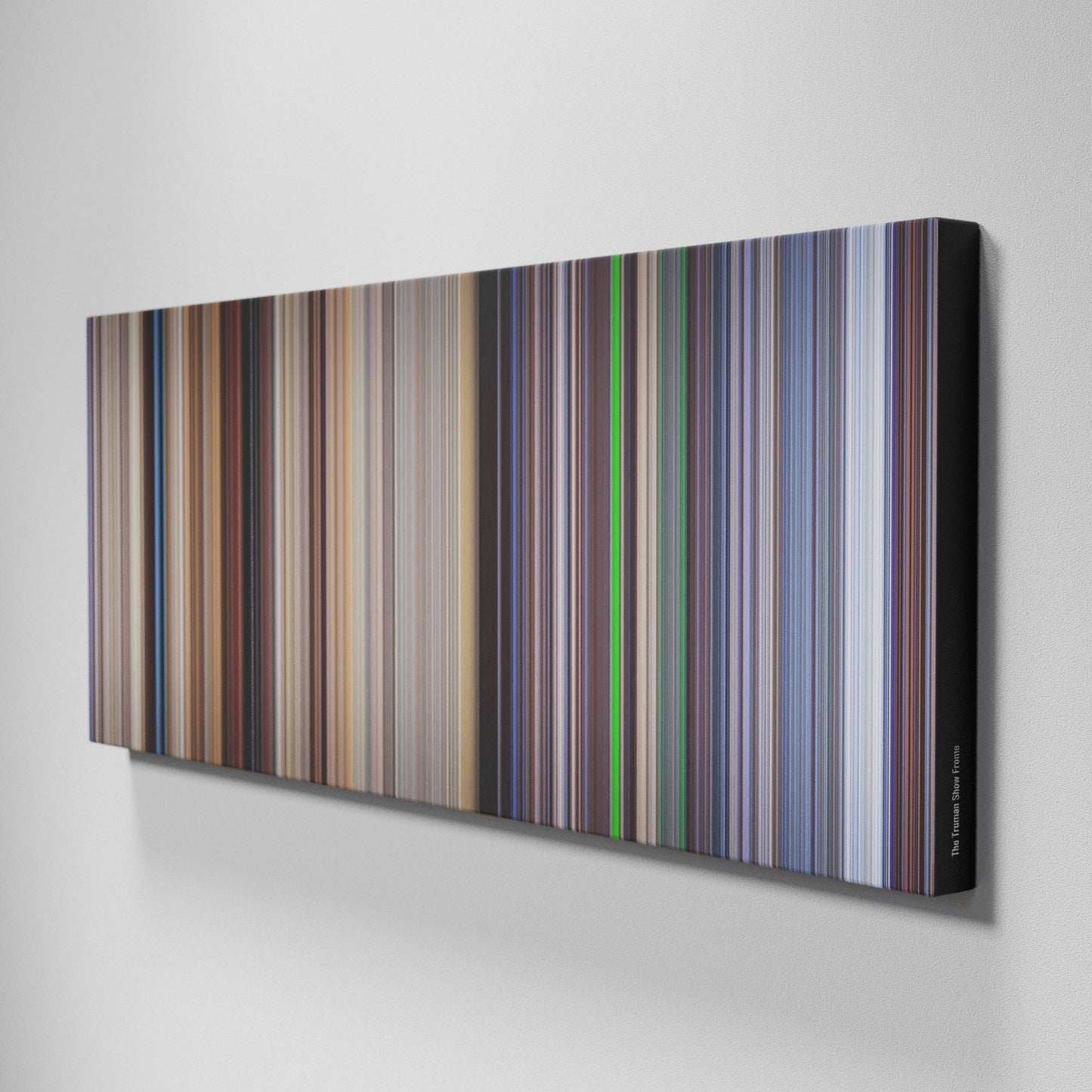 Side view of Buff's of The Truman Show Frome on the wall