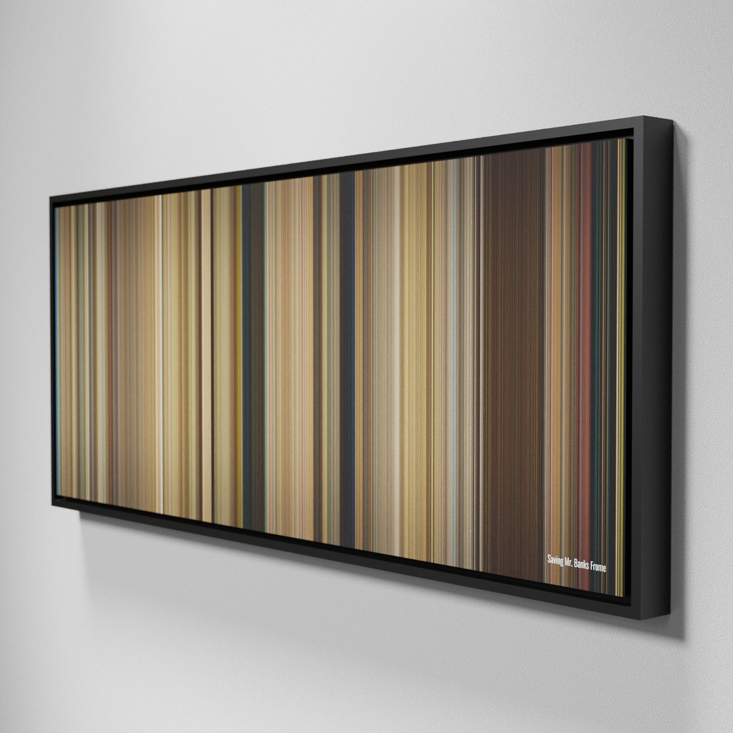 Side view of Framed Buff's of Saving Mr. Banks Frome on the wall