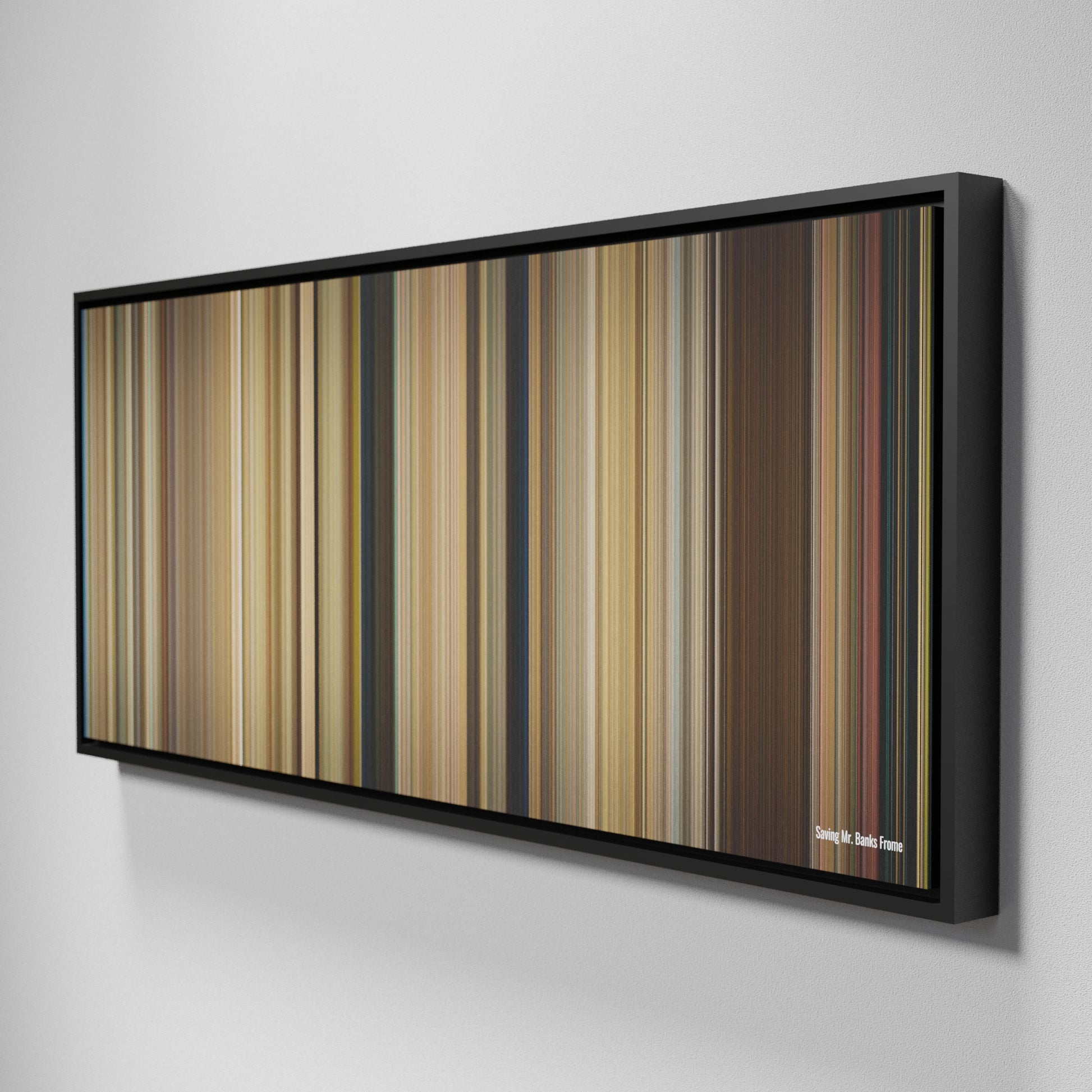 Side view of Framed Buff's of Saving Mr. Banks Frome on the wall