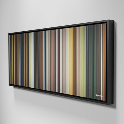 Side view of Framed Buff's of Stardust Frome on the wall