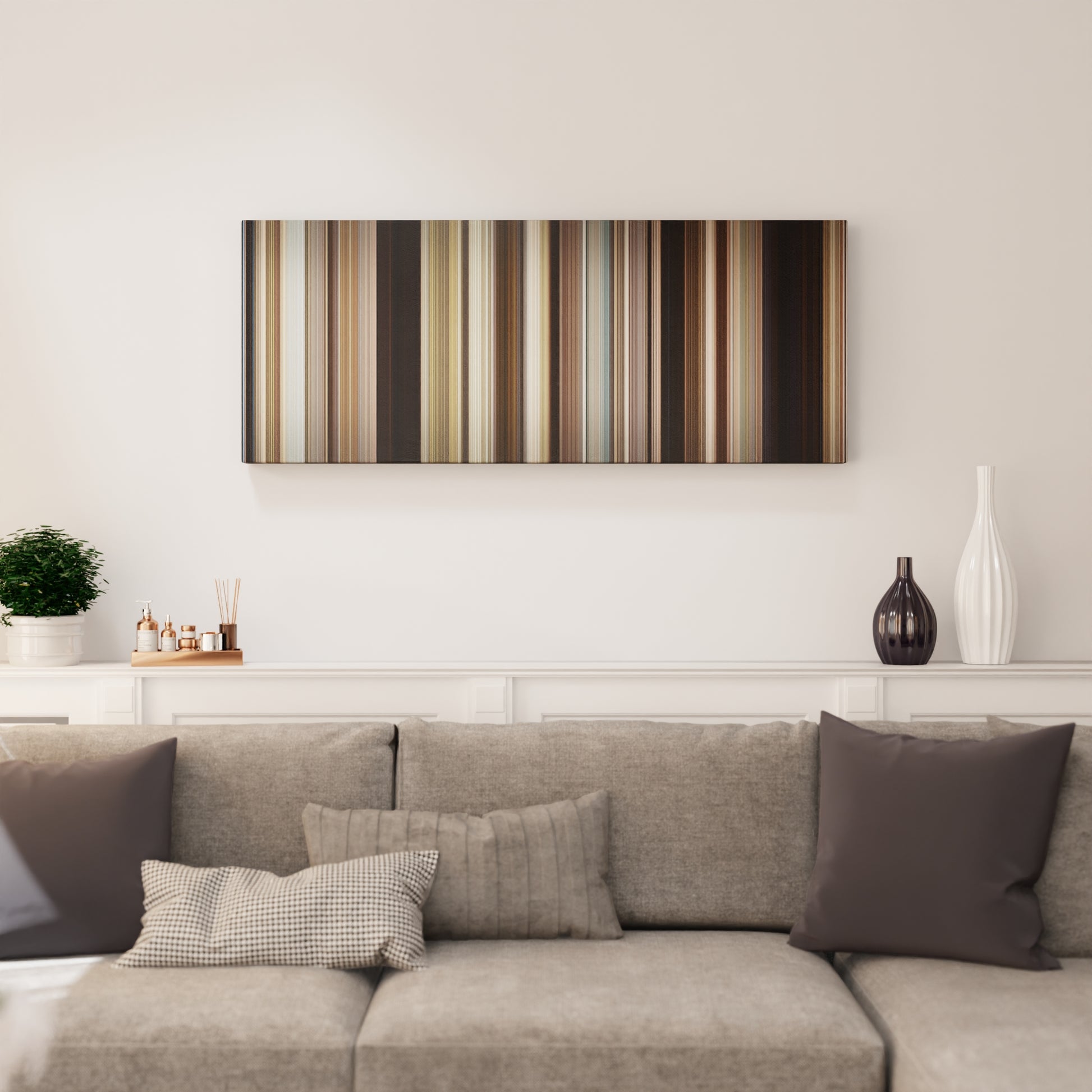 Living room interior with Mud Frome on the wall