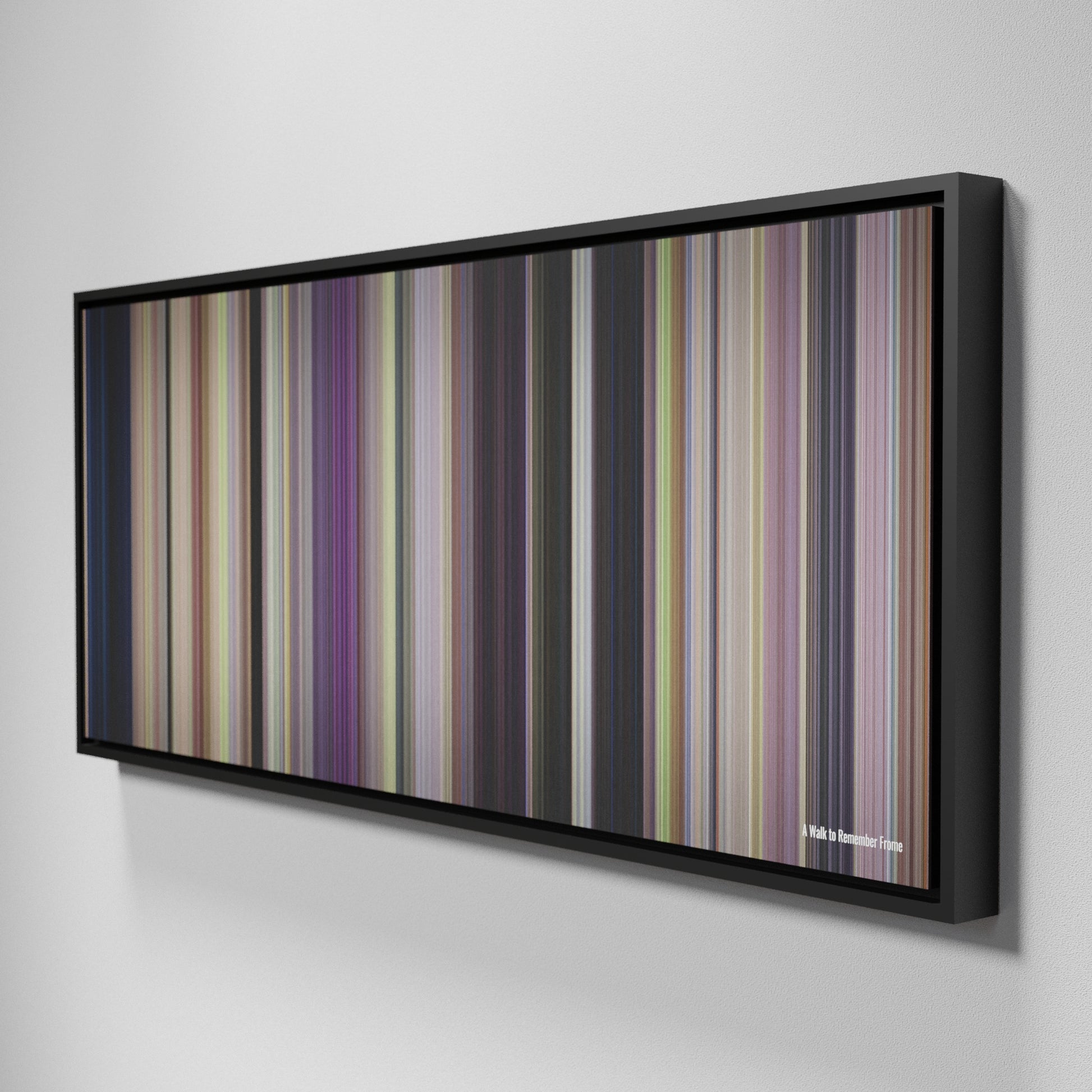 Side view of Framed Buff's of A Walk to Remember Frome on the wall