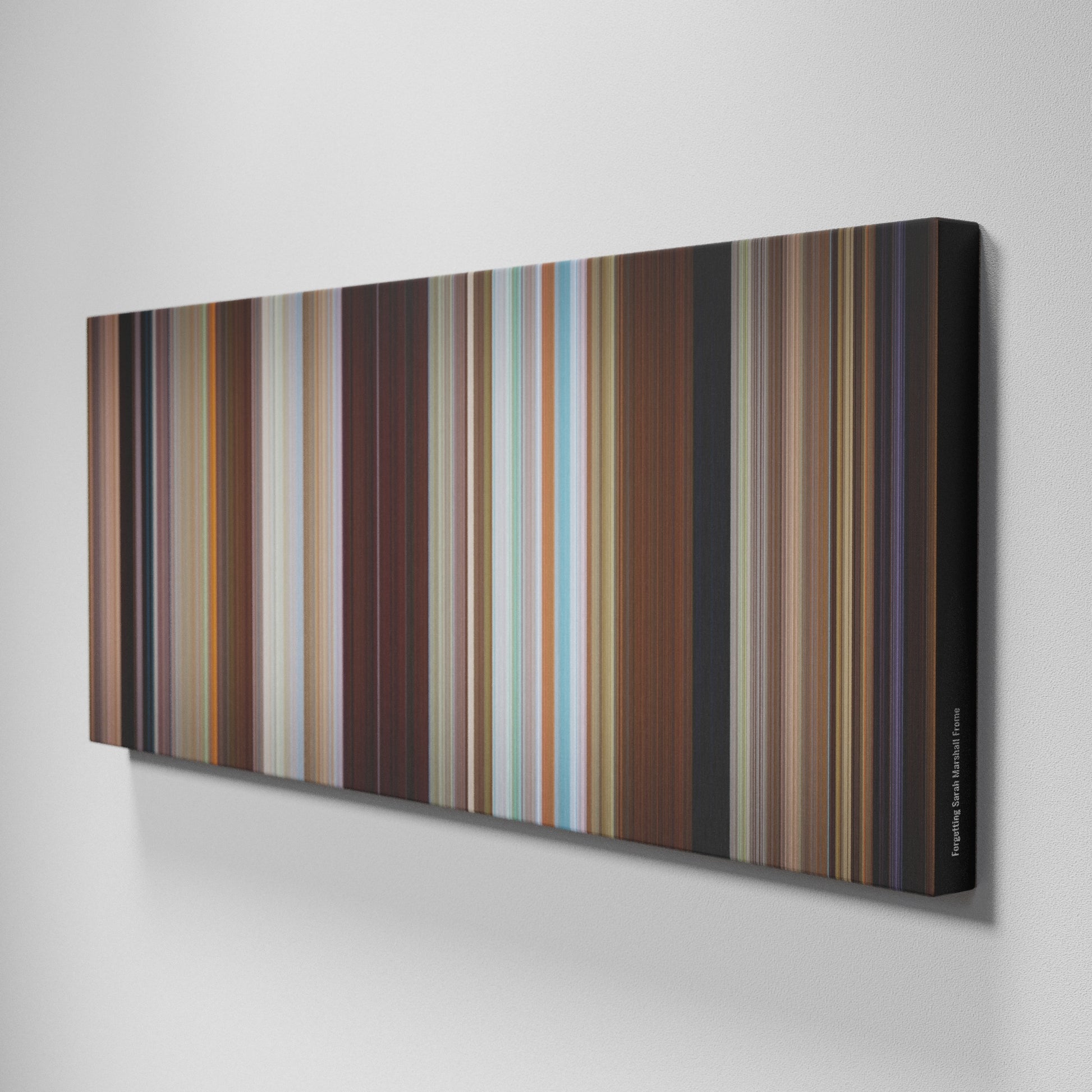 Side view of Buff's of Forgetting Sarah Marshall Frome on the wall