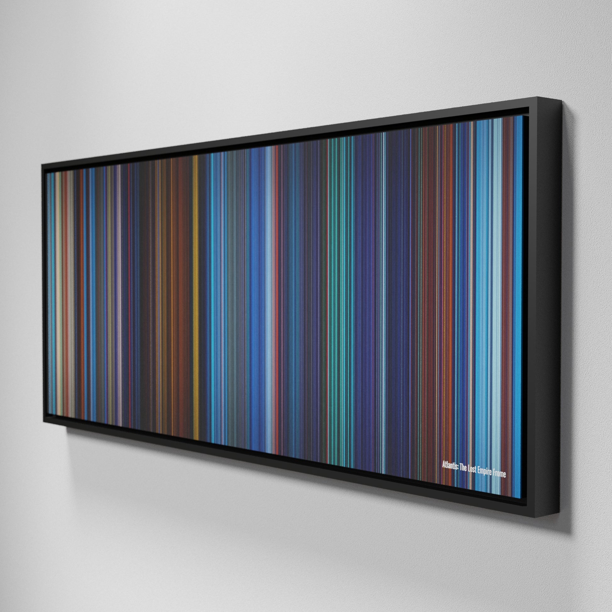 Side view of Framed Buff's of Atlantis: The Lost Empire Frome on the wall