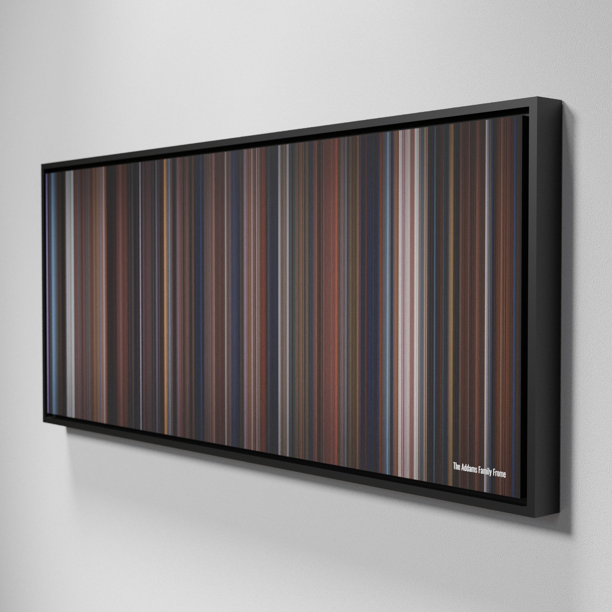 Side view of Framed Buff's of The Addams Family Frome on the wall