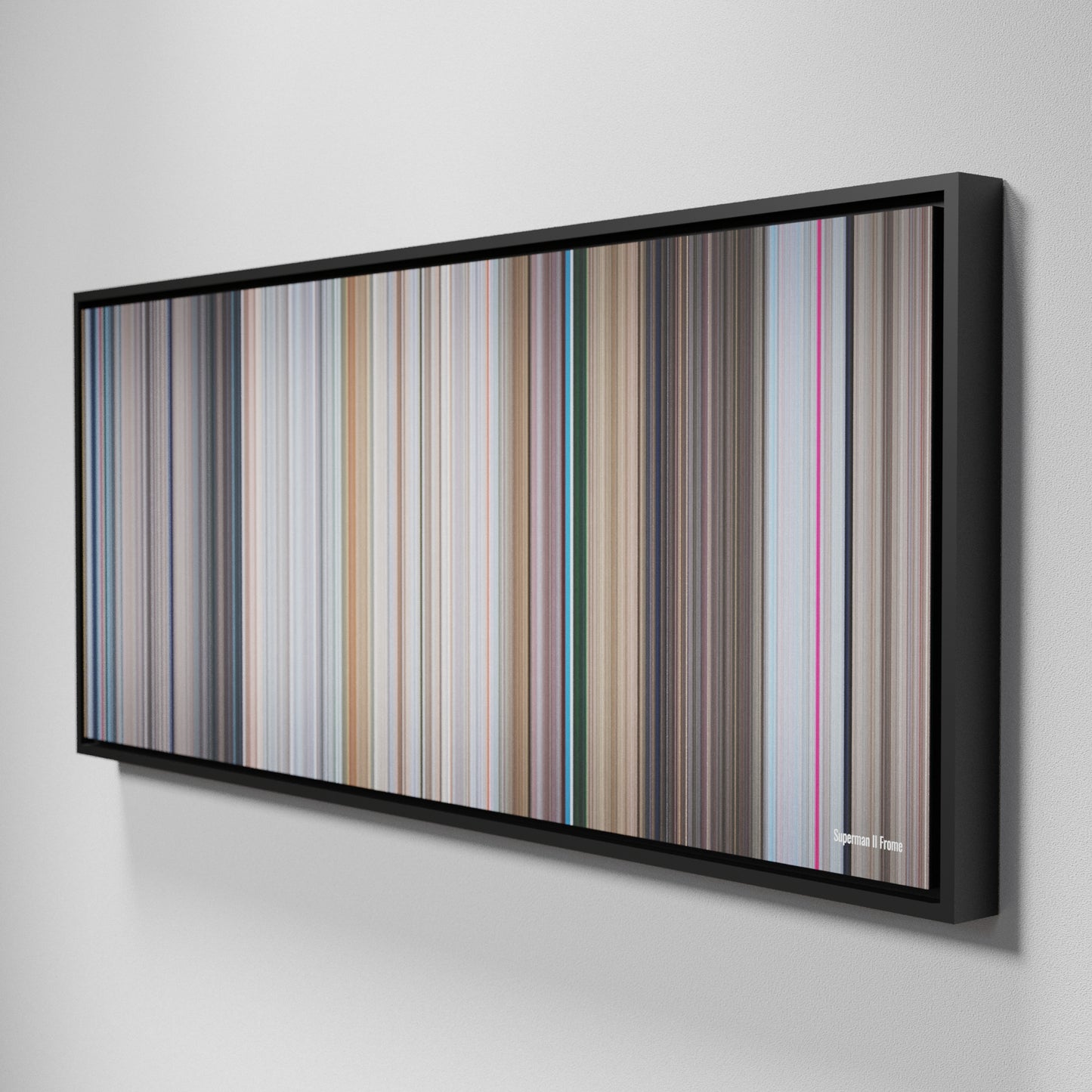 Side view of Framed Buff's of Superman II Frome on the wall