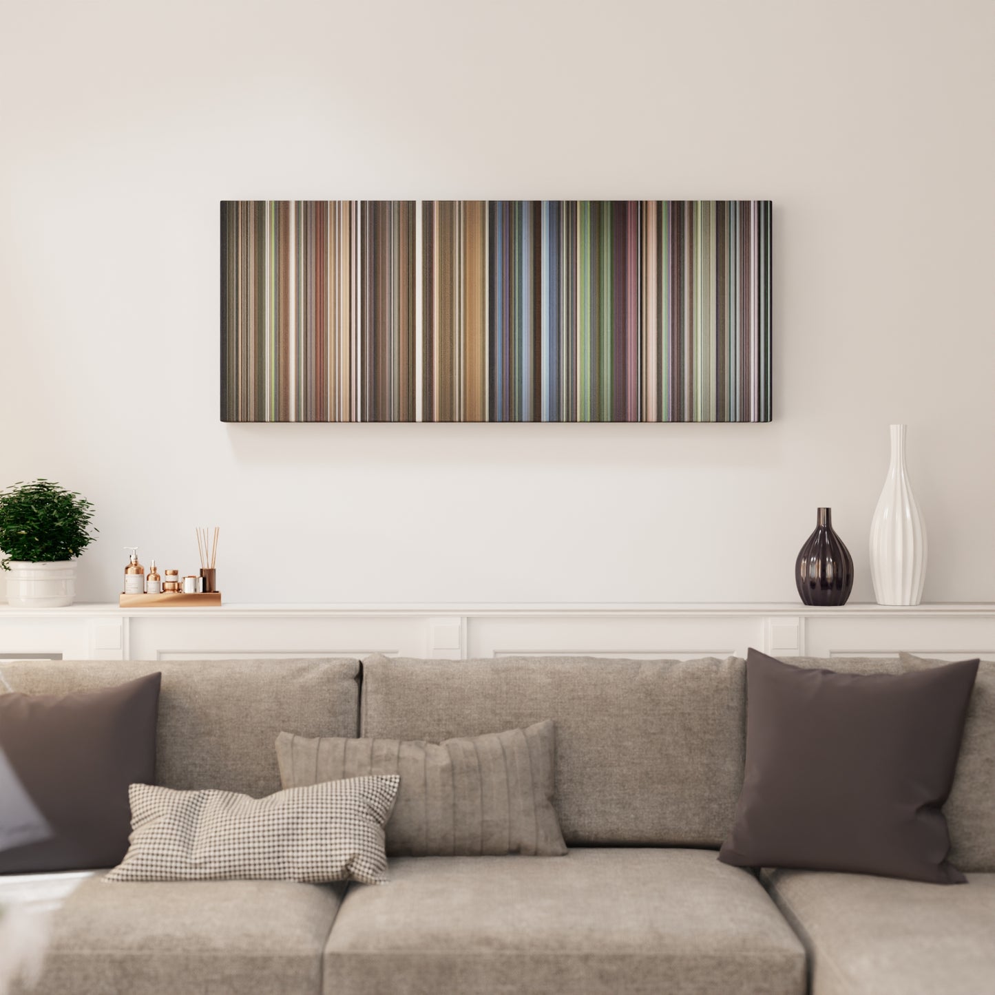 Living room interior with Requiem for a Dream Frome on the wall