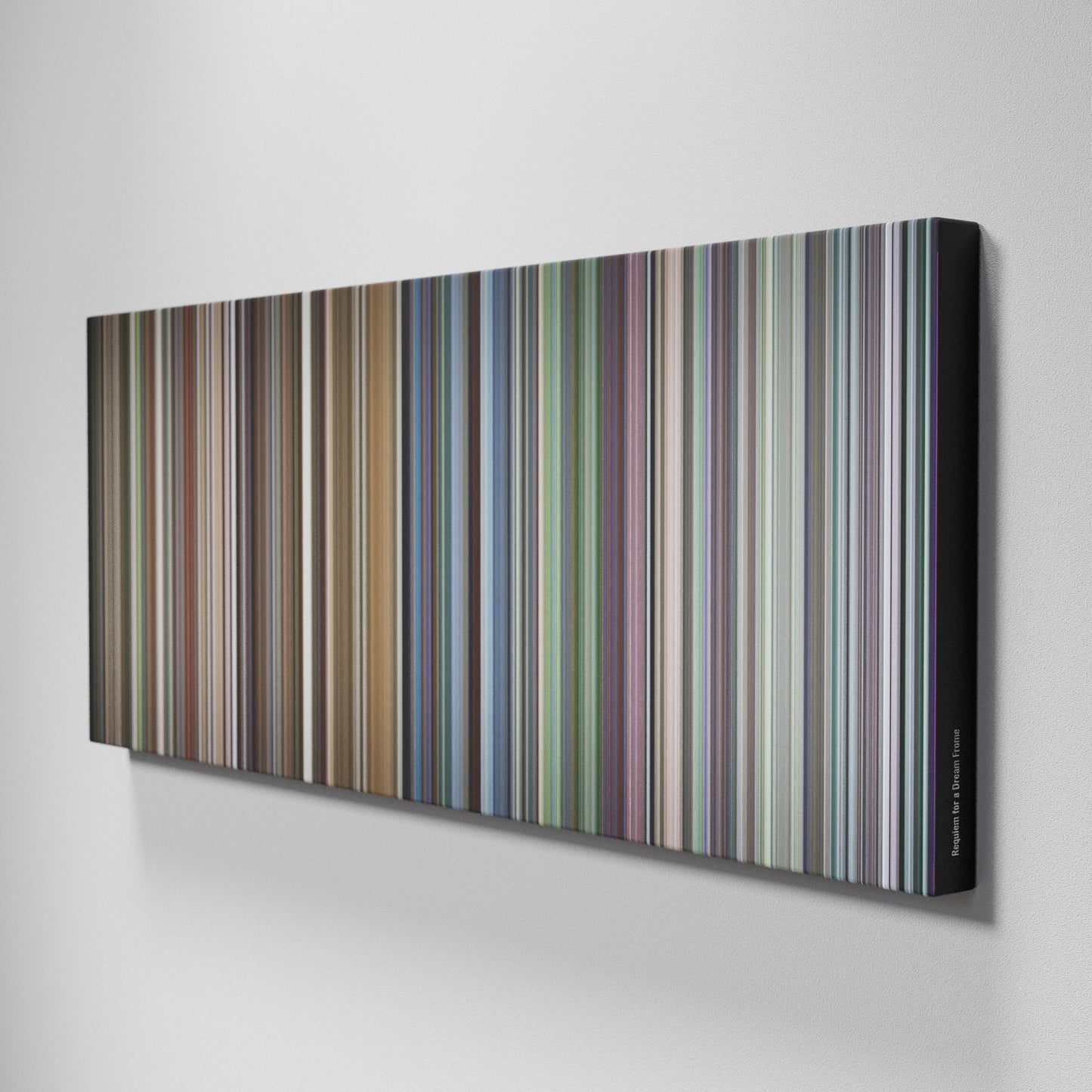 Side view of Buff's of Requiem for a Dream Frome on the wall