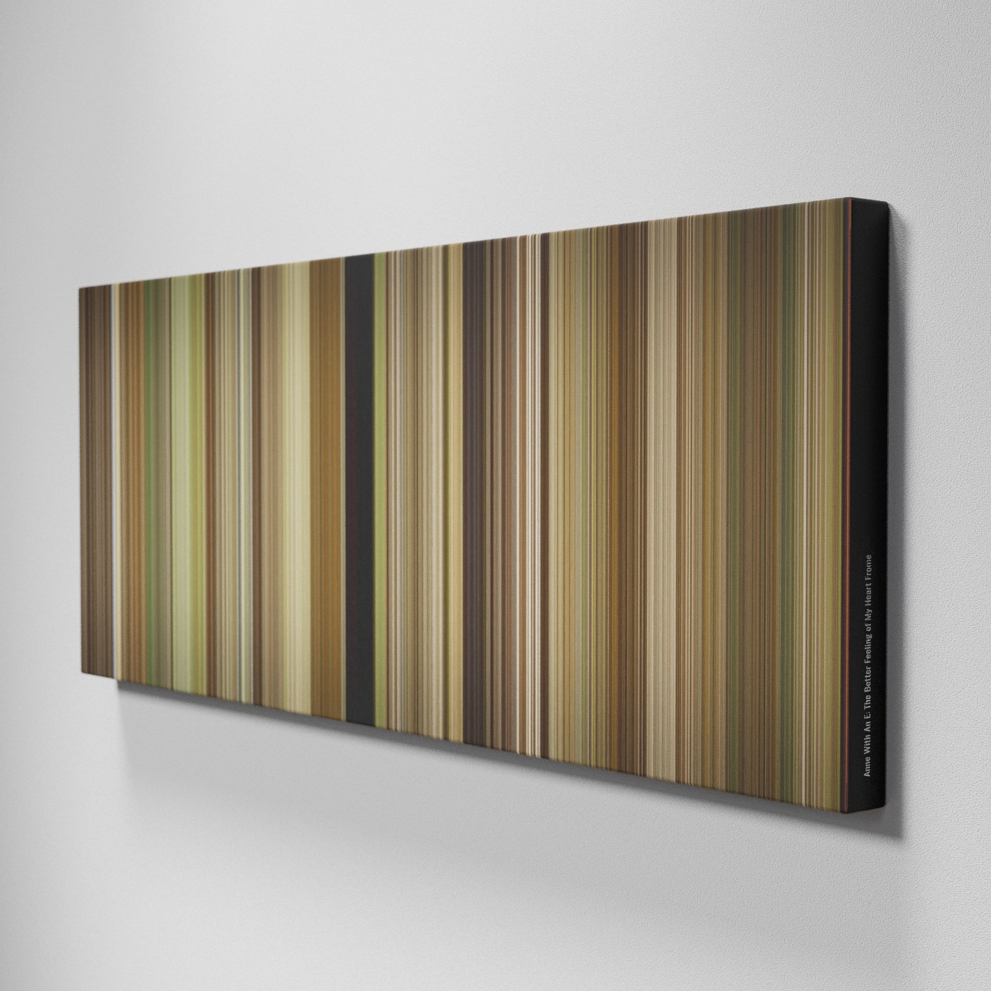 Side view of Buff's of Anne With An E: The Better Feeling of My Heart Frome on the wall