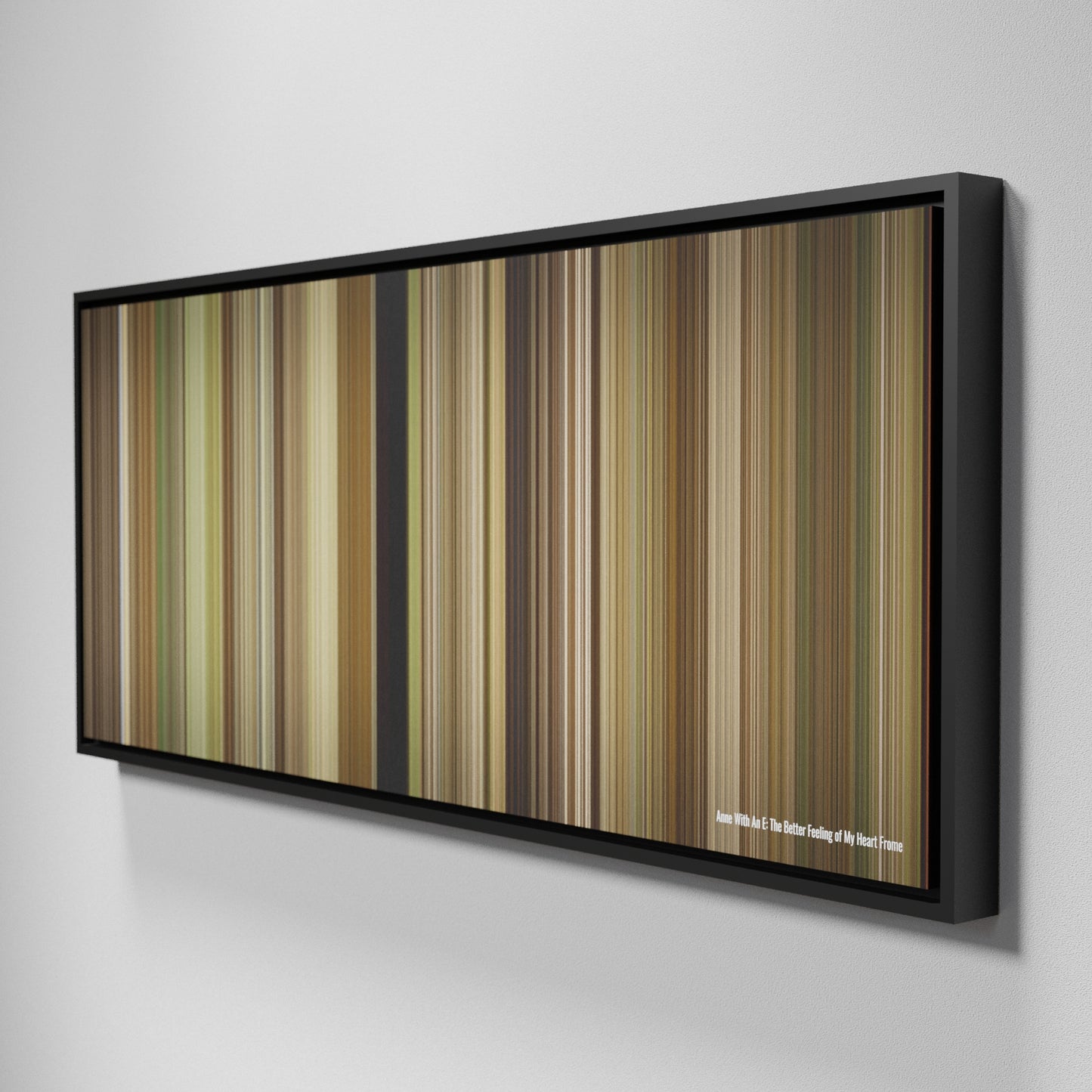 Side view of Framed Buff's of Anne With An E: The Better Feeling of My Heart Frome on the wall