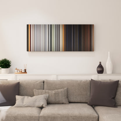 Living room interior with The Texas Chain Saw Massacre Frome on the wall