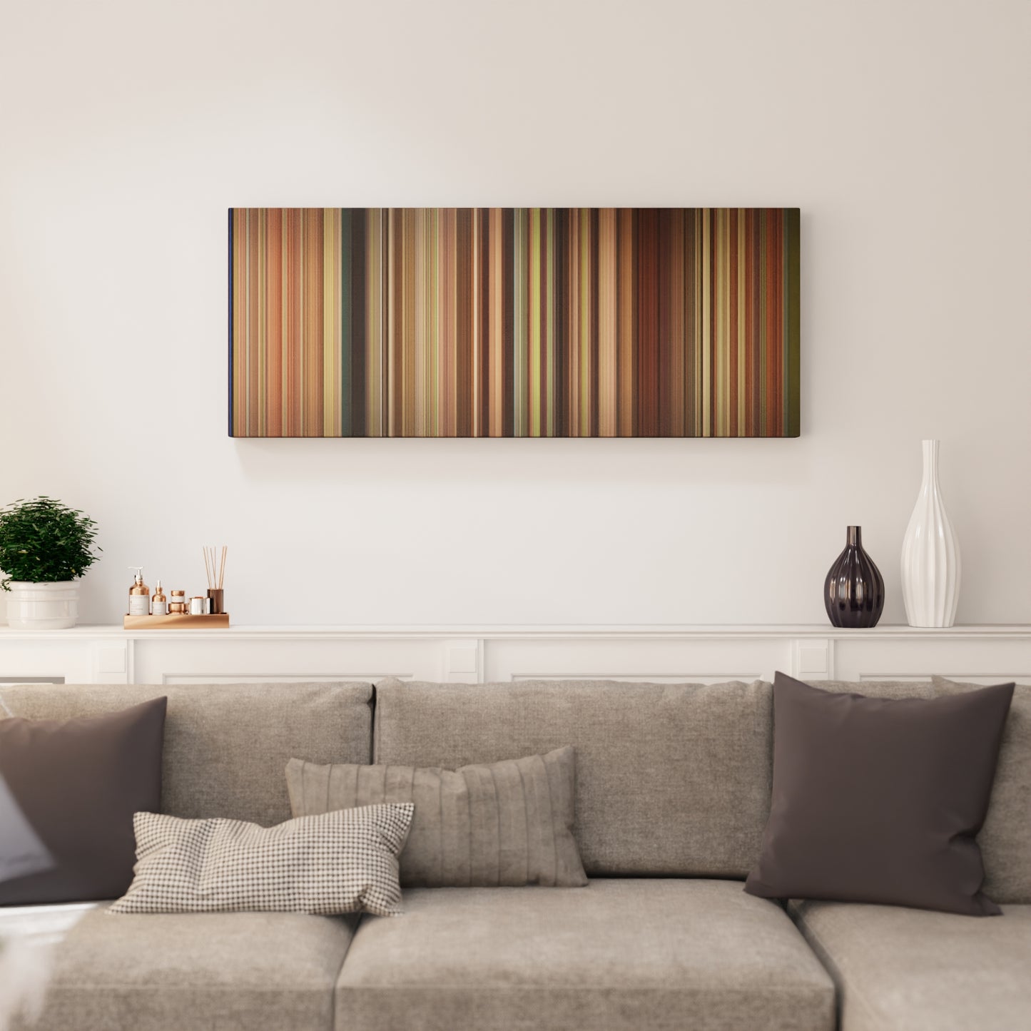 Living room interior with The Help Frome on the wall