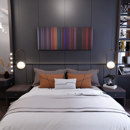 Bedroom interior with The Hunchback of Notre Dame Frome on the wall