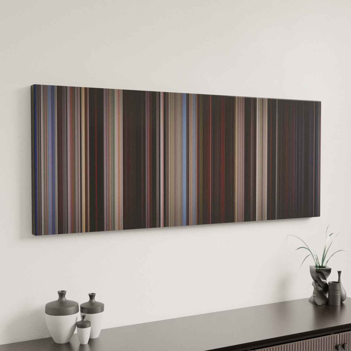 American Beauty canvas art in modern interior - movie color palette