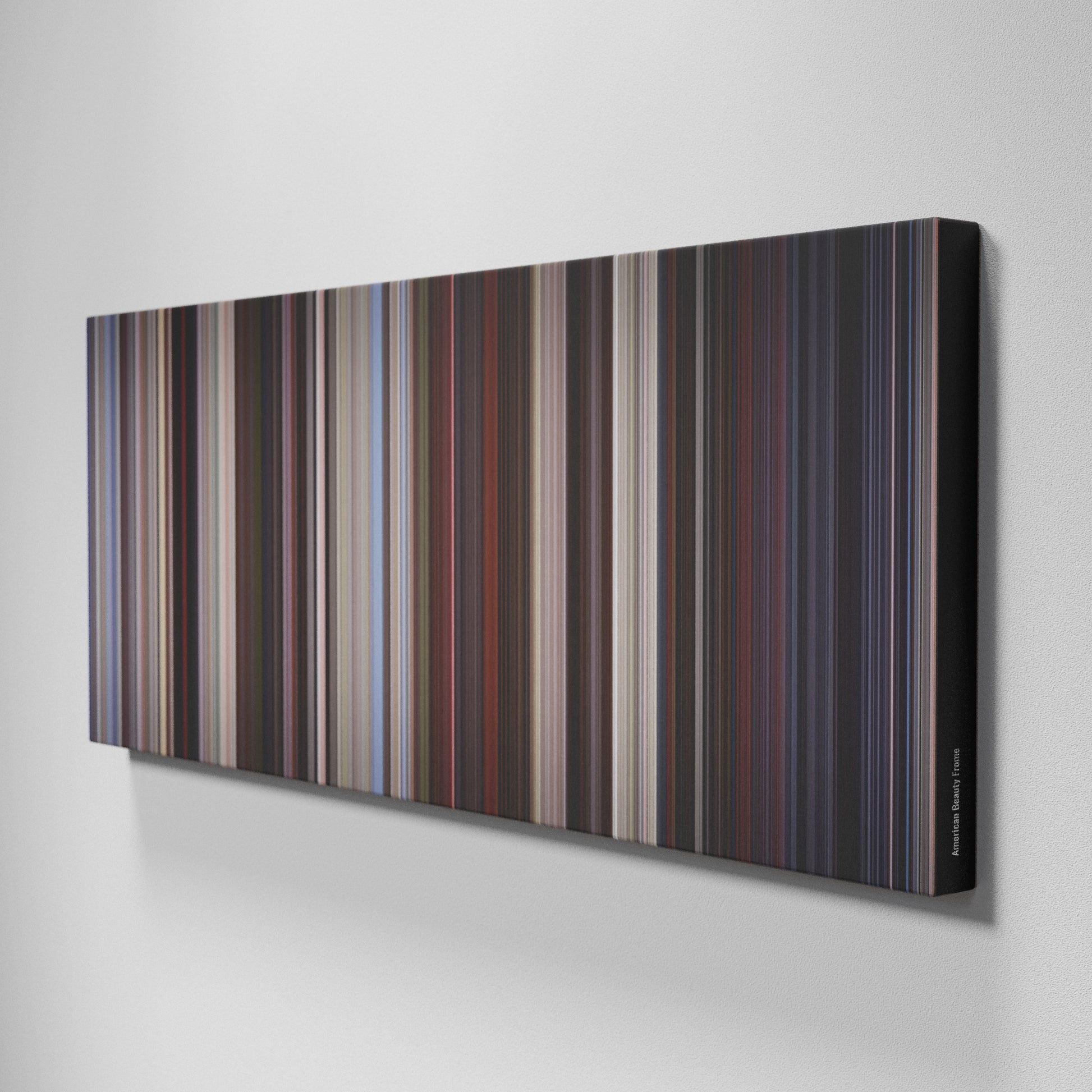 Side view of Buff's of American Beauty Frome on the wall