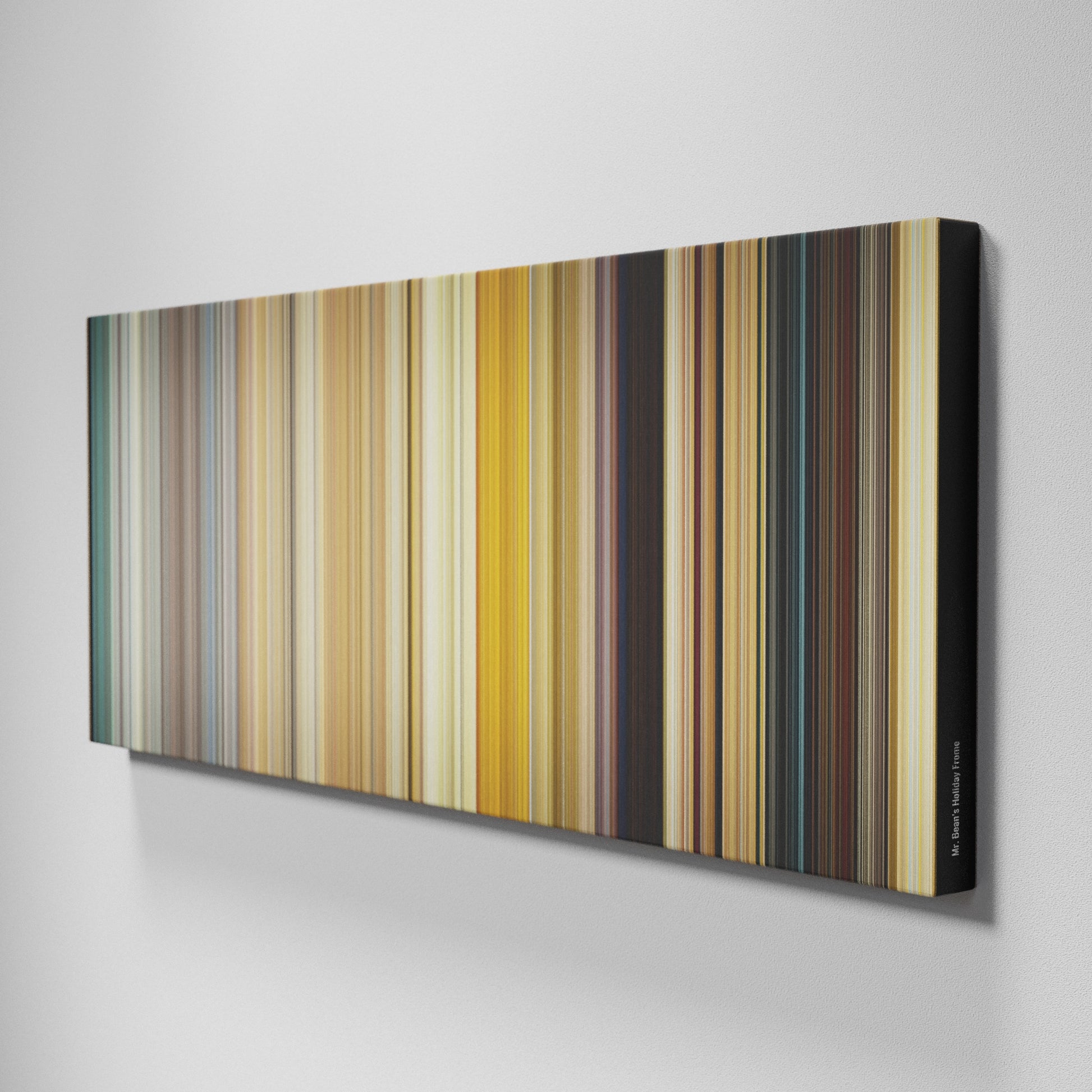 Side view of Buff's of Mr. Bean's Holiday Frome on the wall