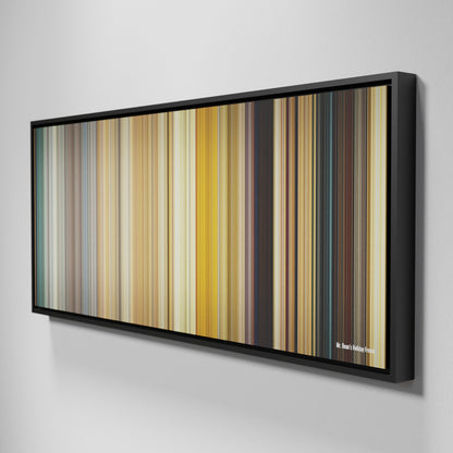 Side view of Framed Buff's of Mr. Bean's Holiday Frome on the wall