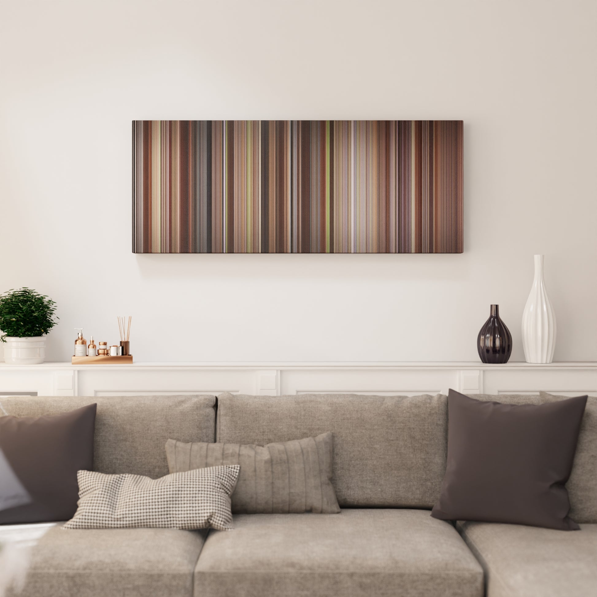 Living room interior with Rudy Frome on the wall