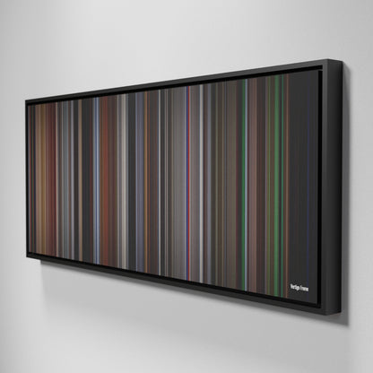 Side view of Framed Buff's of Vertigo Frome on the wall