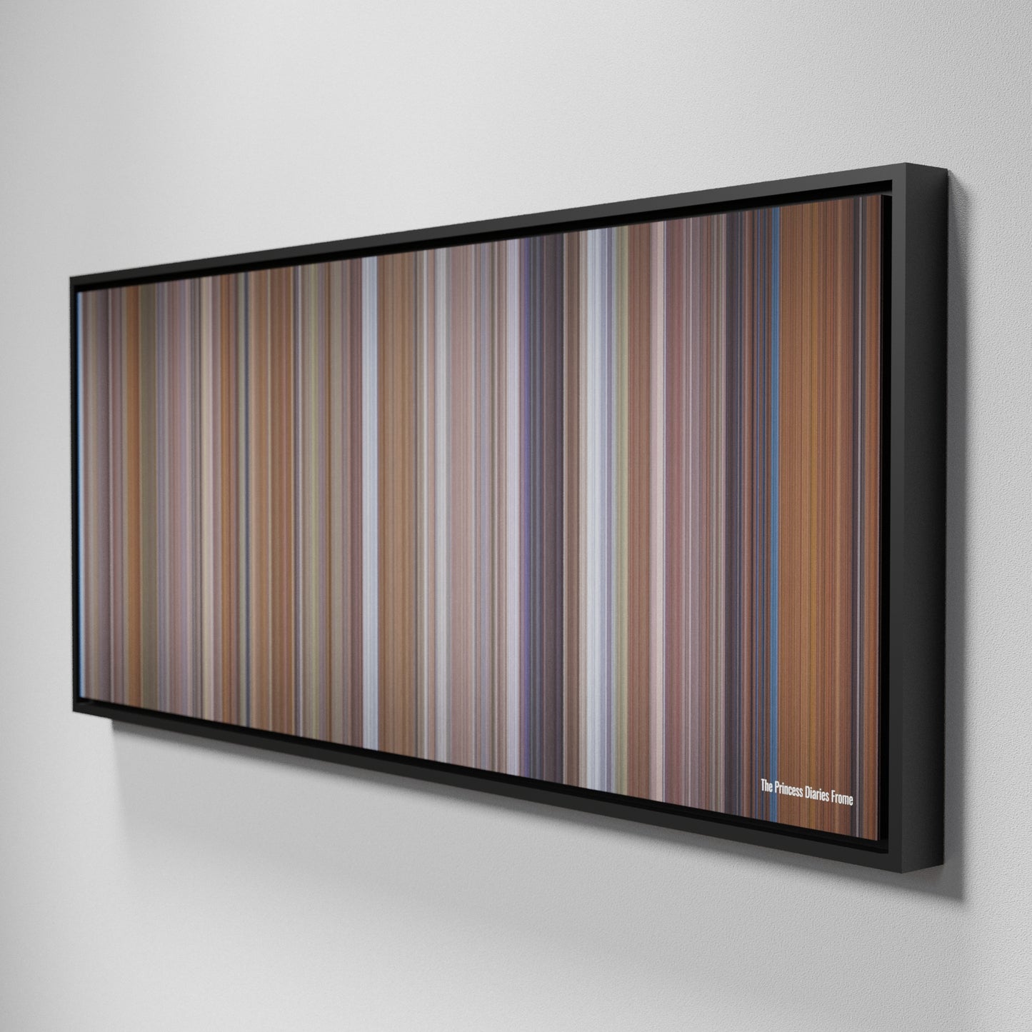 Side view of Framed Buff's of The Princess Diaries Frome on the wall