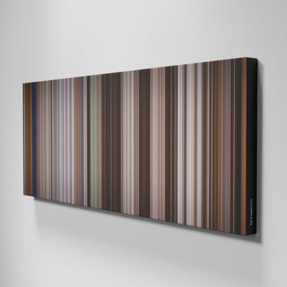 Side view of Buff's of Kate & Leopold Frome on the wall