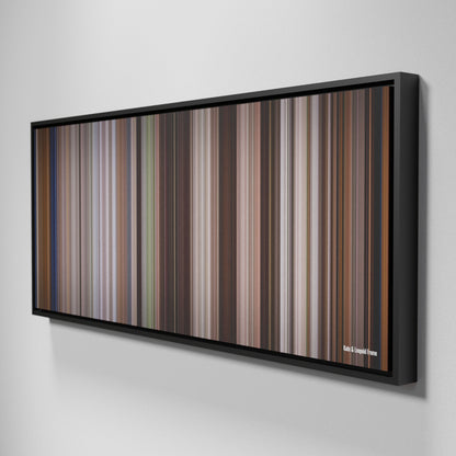 Side view of Framed Buff's of Kate & Leopold Frome on the wall