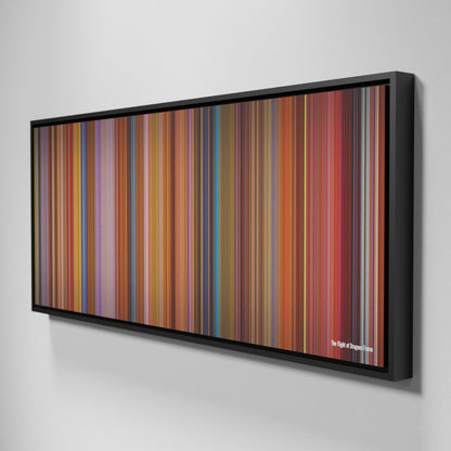 Side view of Framed Buff's of The Flight of Dragons Frome on the wall