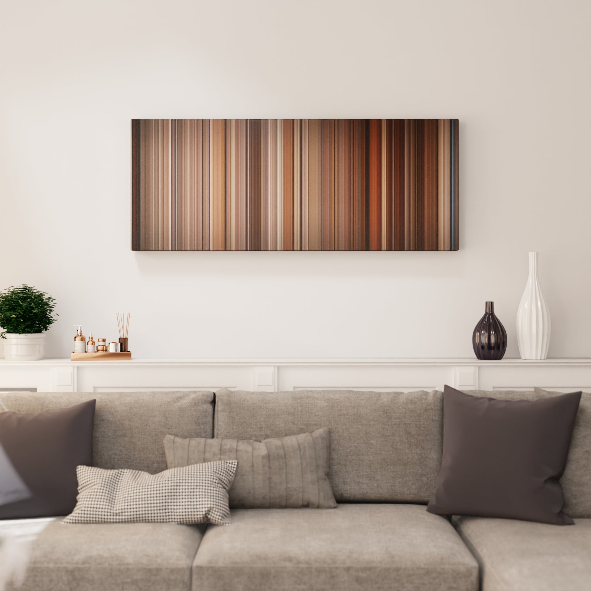 Living room interior with Amadeus Frome on the wall