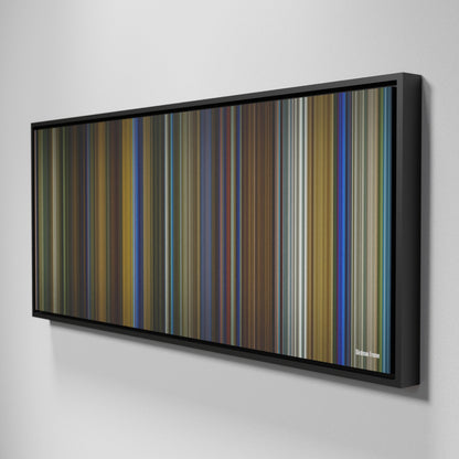 Side view of Framed Buff's of Birdman Frome on the wall