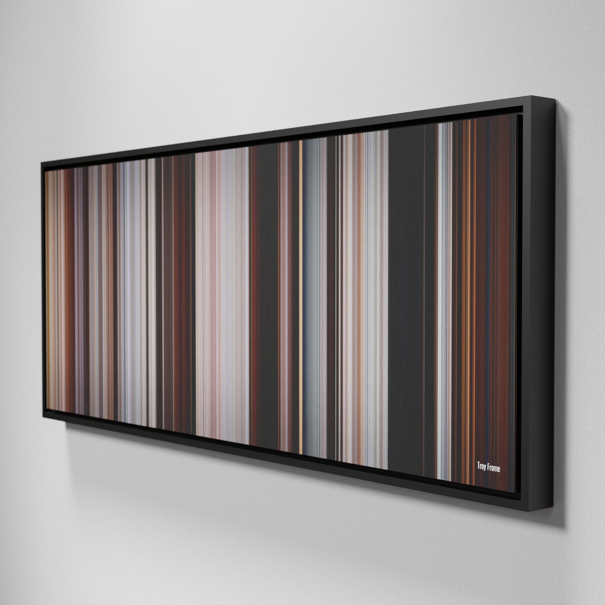 Side view of Framed Buff's of Troy Frome on the wall