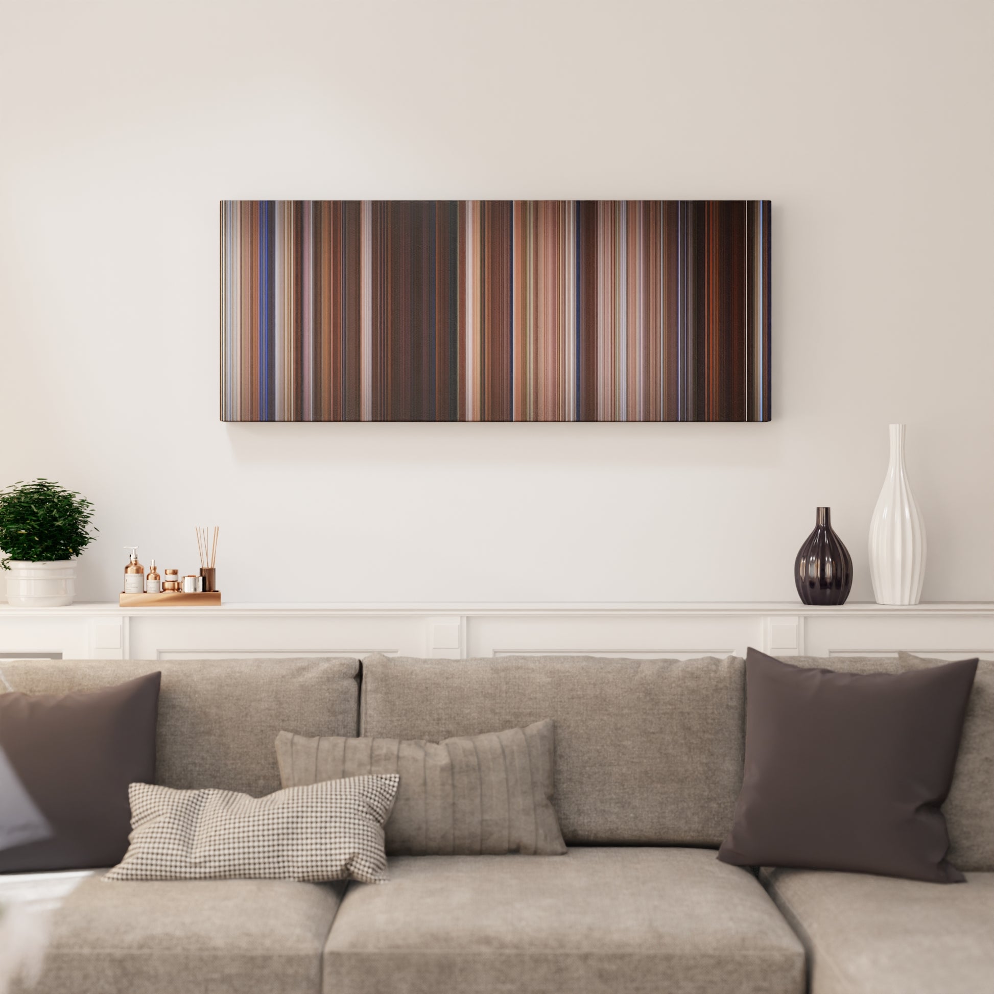 Living room interior with Practical Magic Frome on the wall