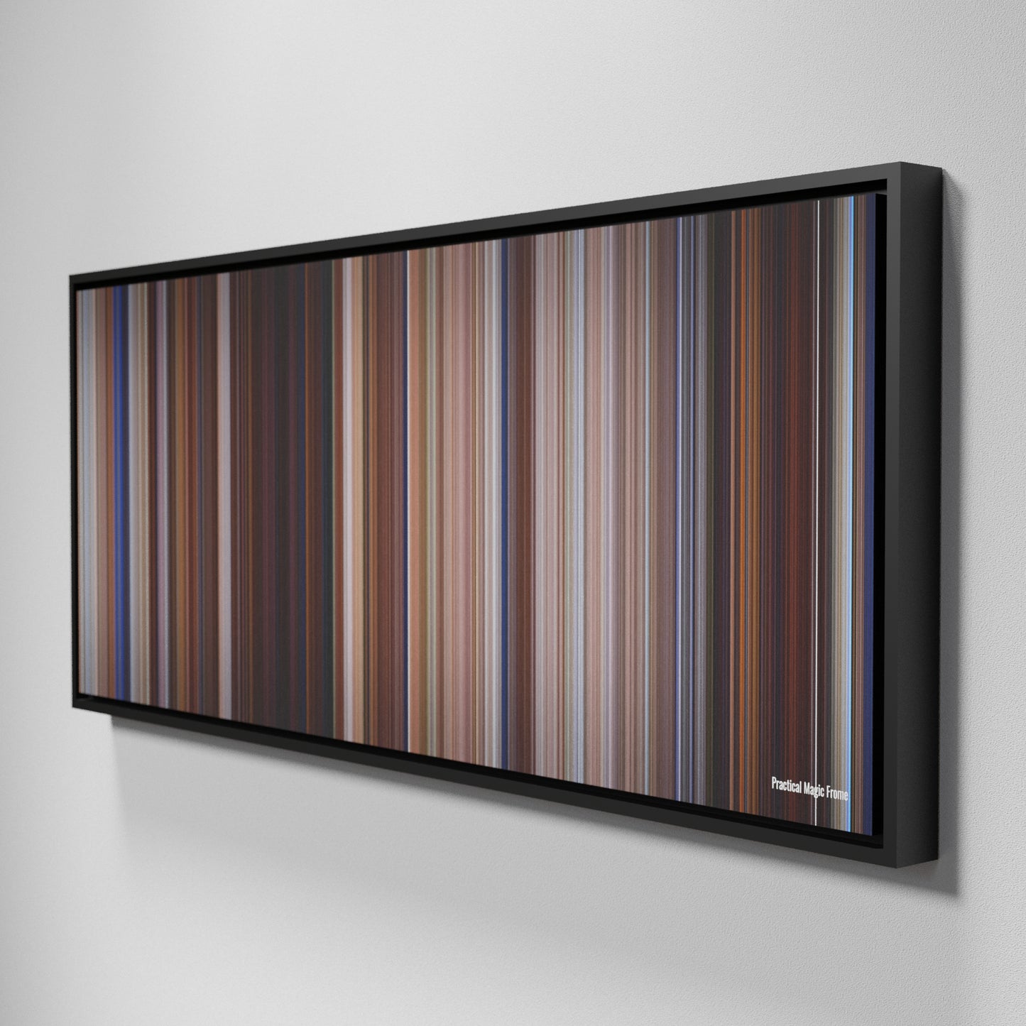 Side view of Framed Buff's of Practical Magic Frome on the wall