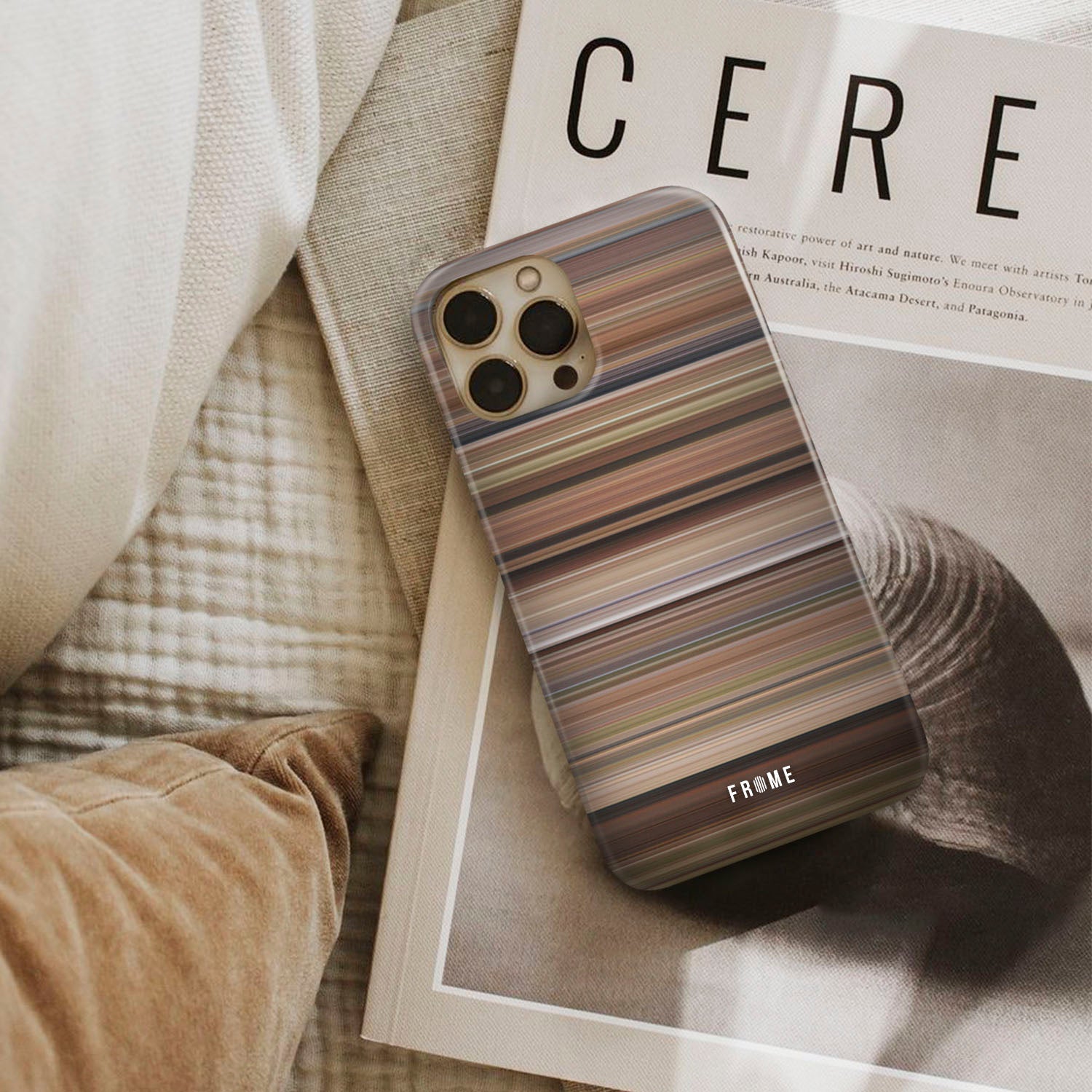 under the tuscan sun Frome phone case next to interior items