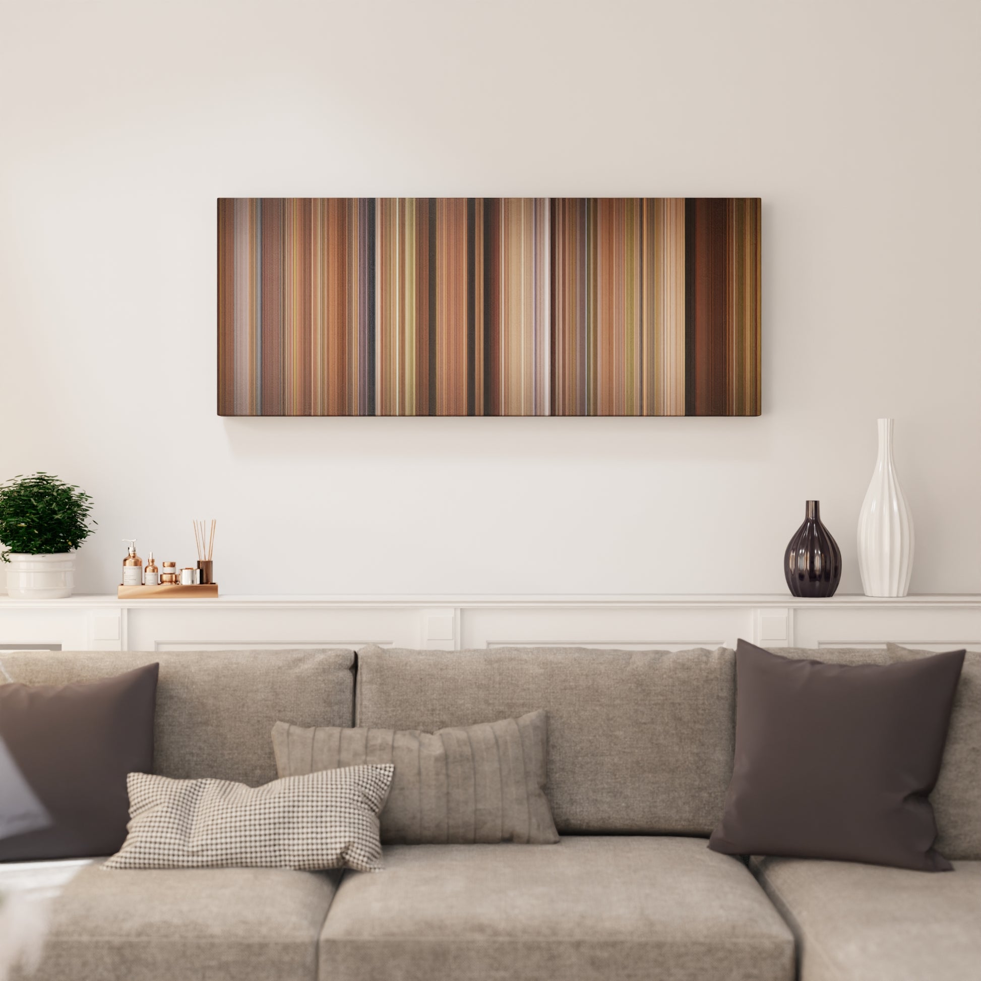 Living room interior with Under the Tuscan Sun Frome on the wall