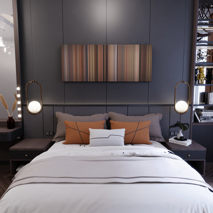 Bedroom interior with Under the Tuscan Sun Frome on the wall