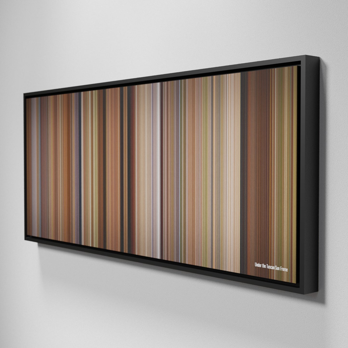 Side view of Framed Buff's of Under the Tuscan Sun Frome on the wall