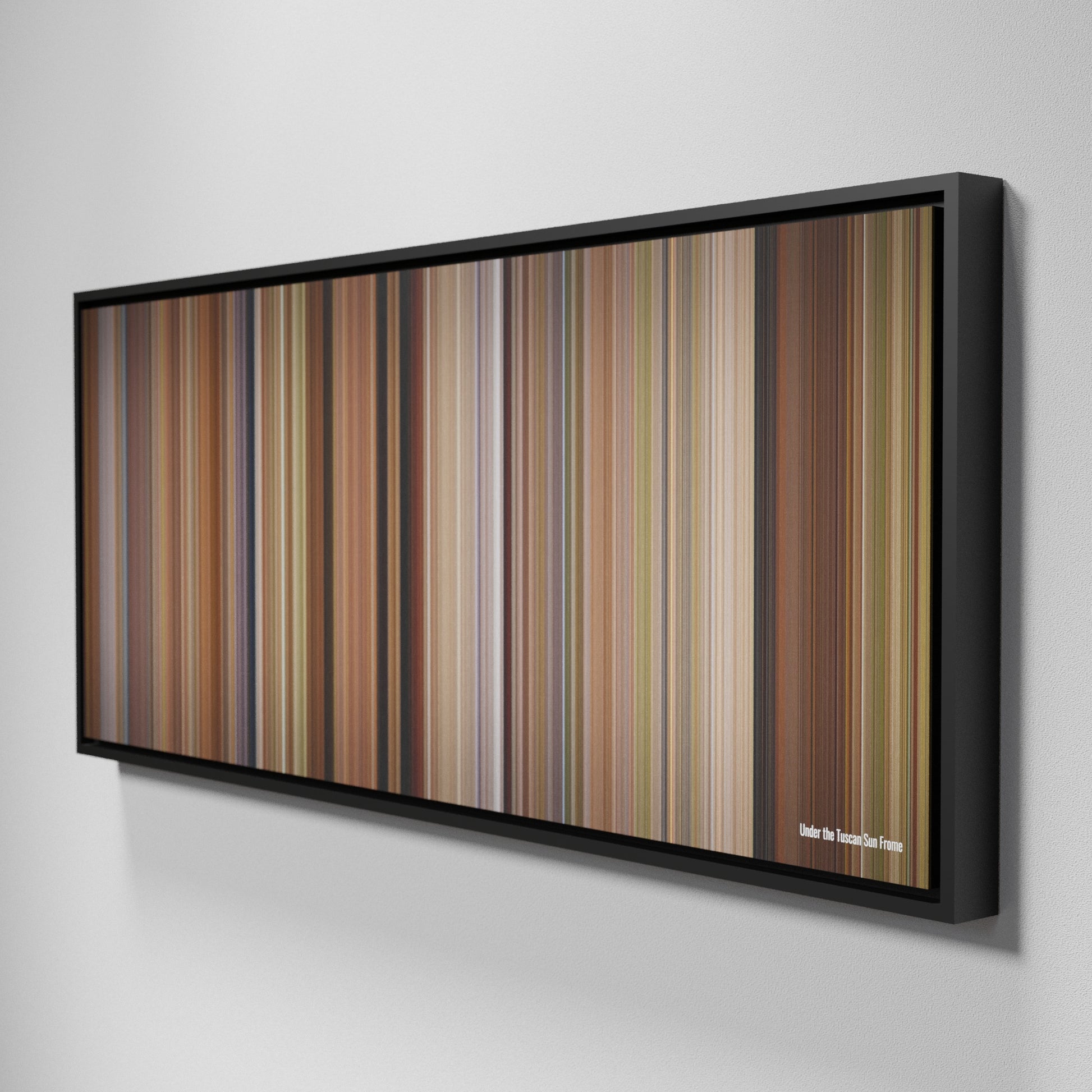 Side view of Framed Buff's of Under the Tuscan Sun Frome on the wall