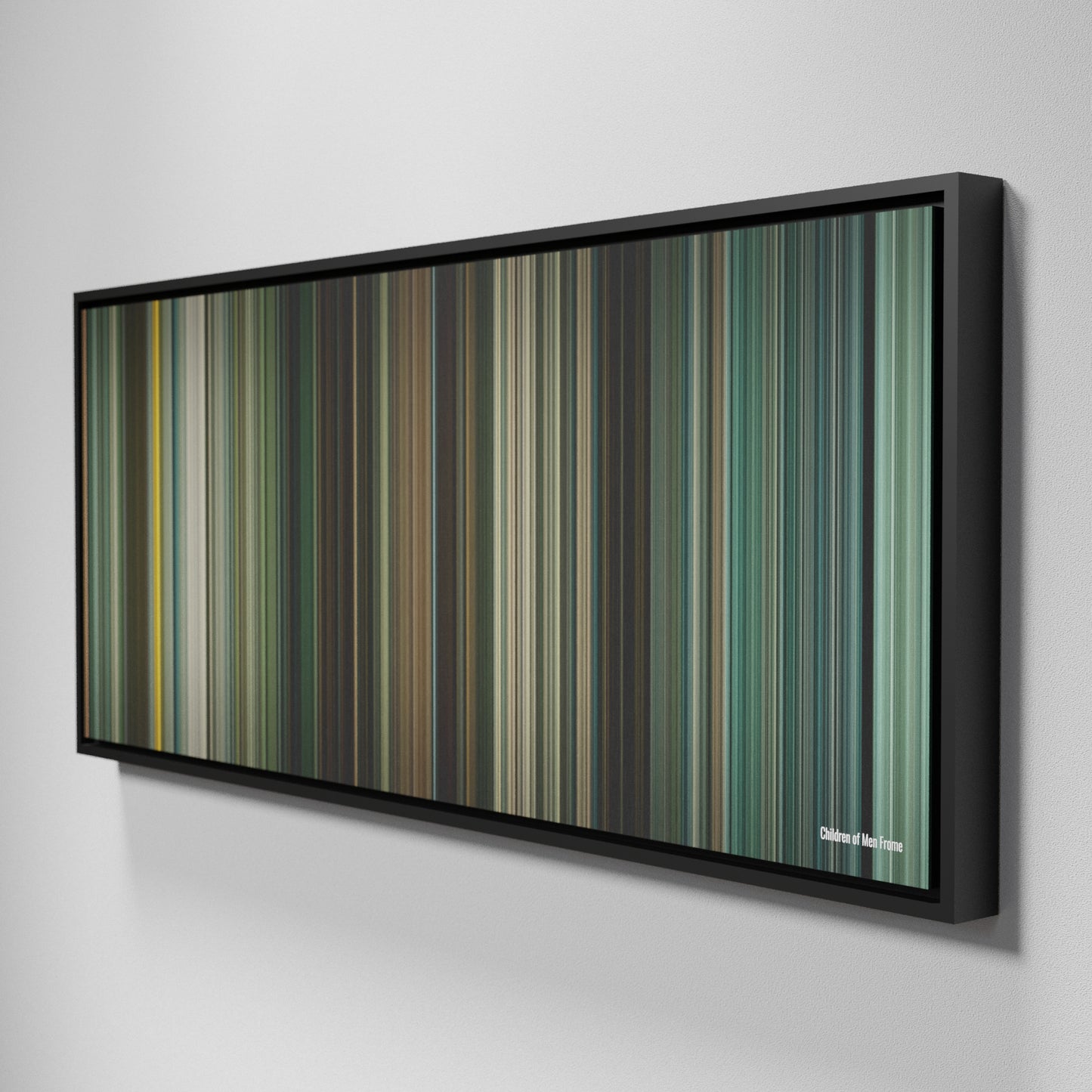 Side view of Framed Buff's of Children of Men Frome on the wall