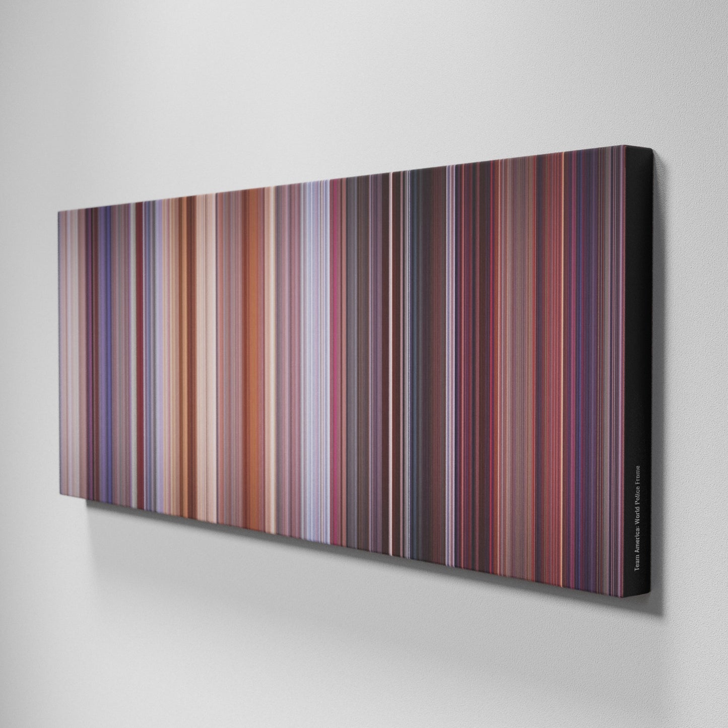 Side view of Buff's of Team America: World Police Frome on the wall