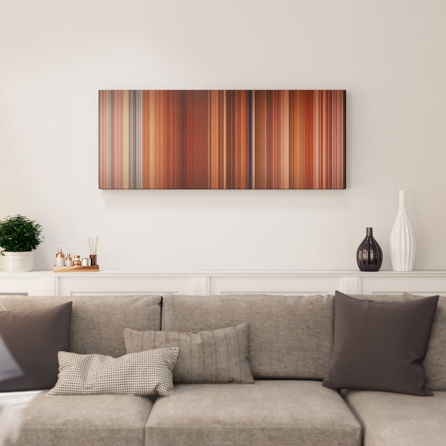 Living room interior with The Office: Niagara - Part 1 Frome on the wall