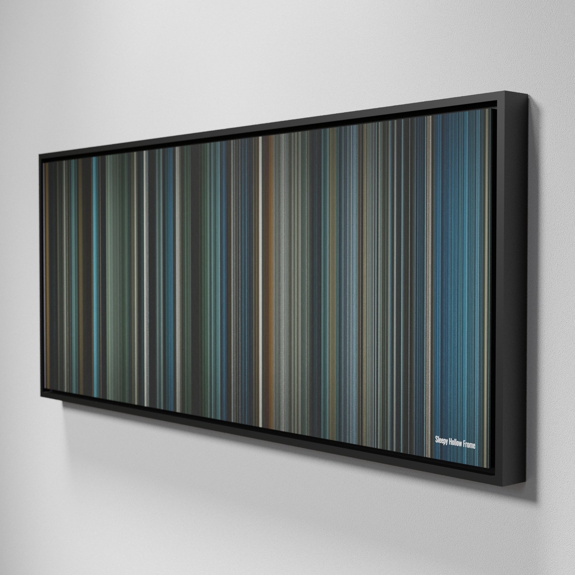 Side view of Framed Buff's of Sleepy Hollow Frome on the wall