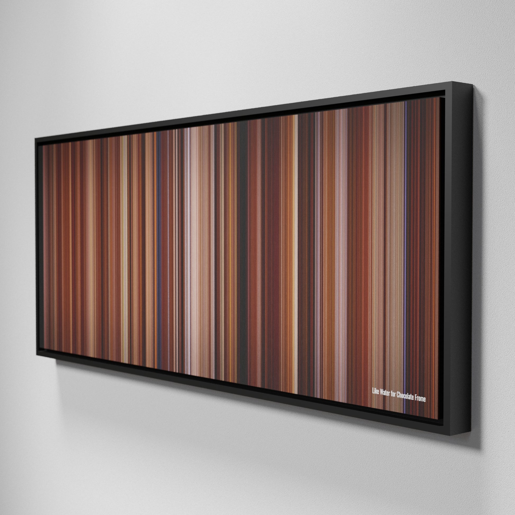 Side view of Framed Buff's of Like Water for Chocolate Frome on the wall