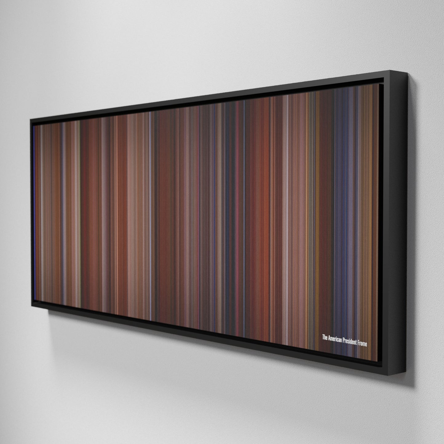 Side view of Framed Buff's of The American President Frome on the wall