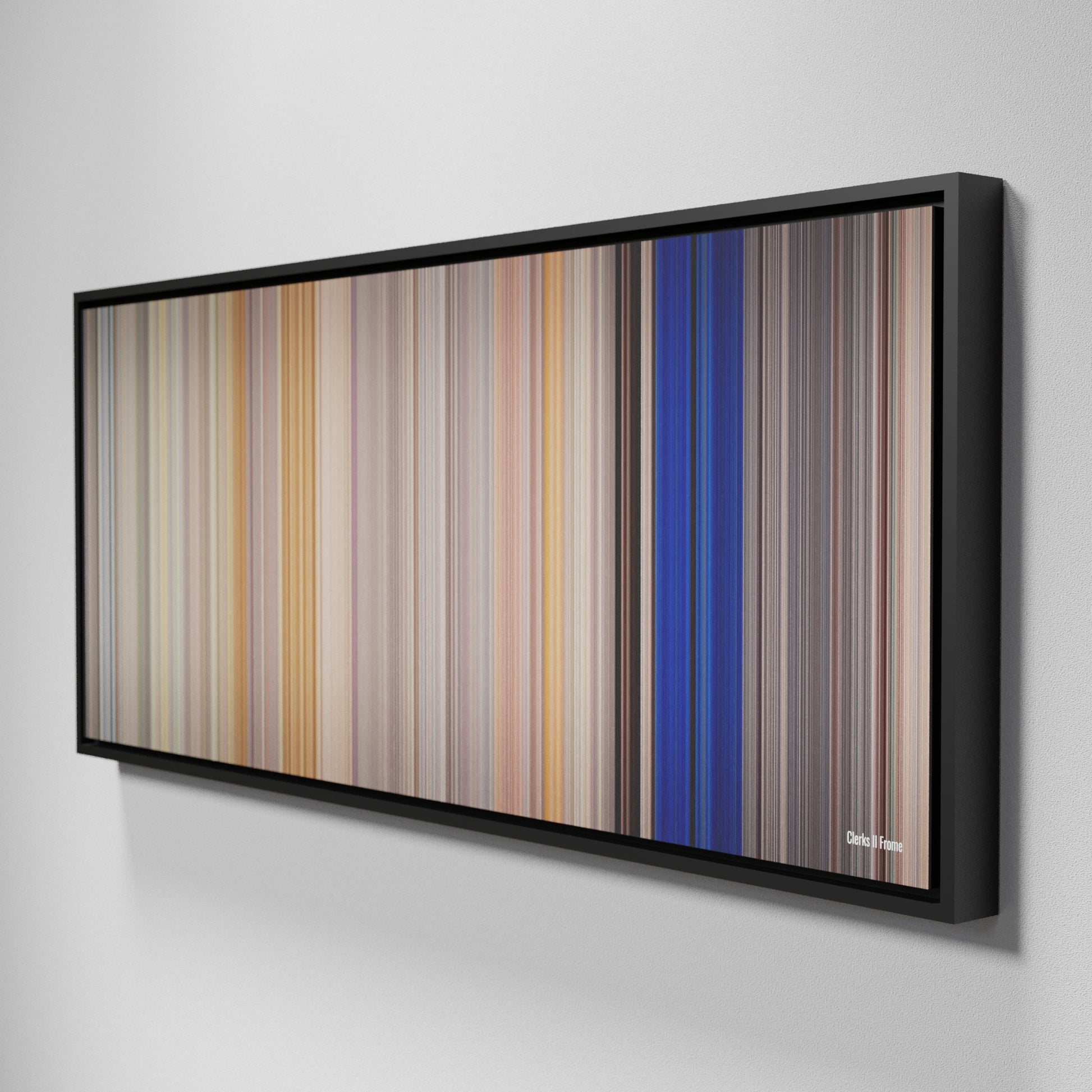 Side view of Framed Buff's of Clerks II Frome on the wall