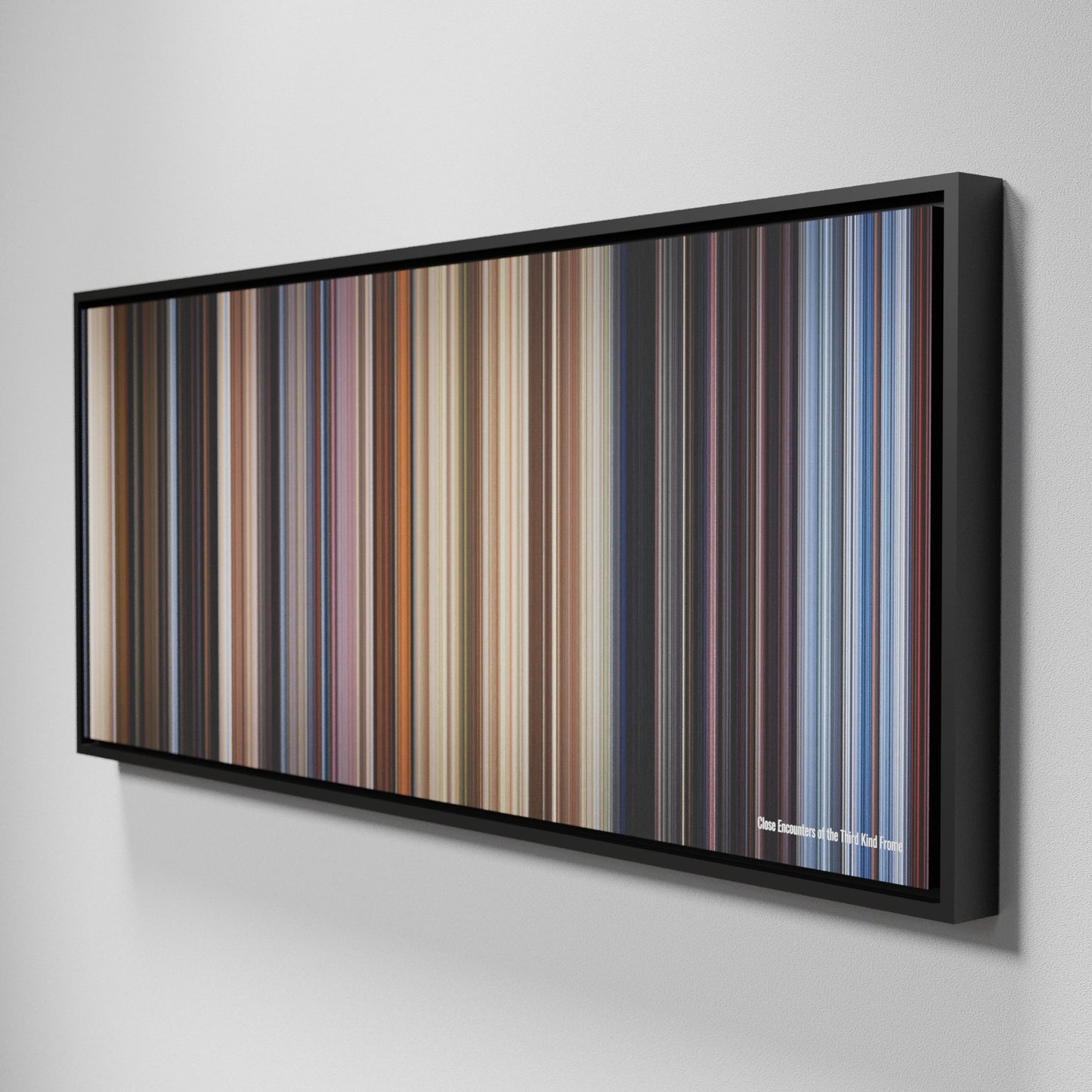 Side view of Framed Buff's of Close Encounters of the Third Kind Frome on the wall