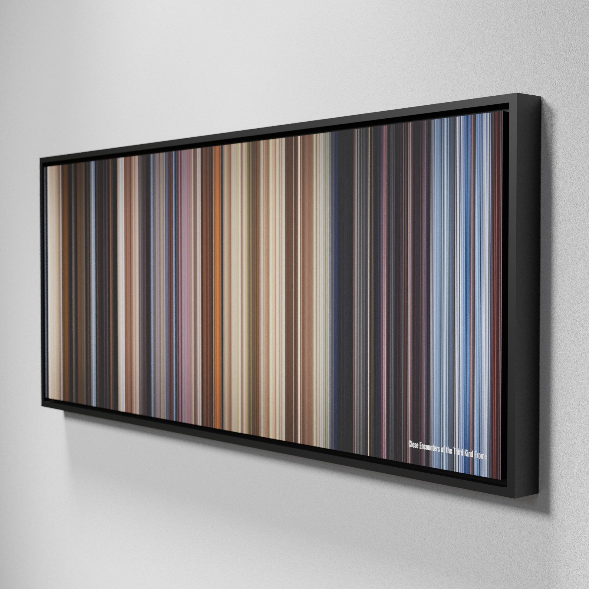 Side view of Framed Buff's of Close Encounters of the Third Kind Frome on the wall