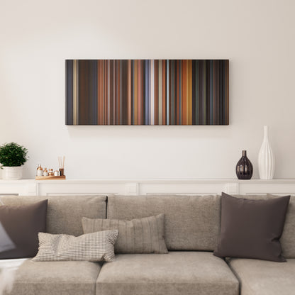 Living room interior with Little Women Frome (2019) on the wall